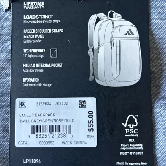 Brand New Adidas Excel 7 Backpack - Picture 8 of 9
